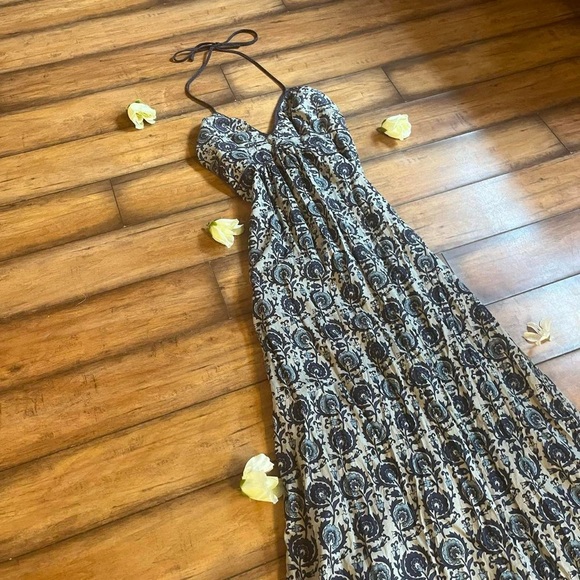 Gorgeous bohemian blue patterned cotton maxi dress 🦋 - Picture 3 of 8